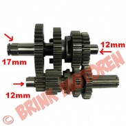 4 takt -  Pitbike Dirtbike versnelling bak t/m125cc (17mm/12mm) - 1735 (1-1-6-1)