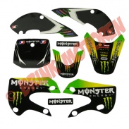 Pitbike/dirtbike 4 takt - Pitbike Dirtbike stickerset monster voor KLX kappen - 2335 (4-3-9)