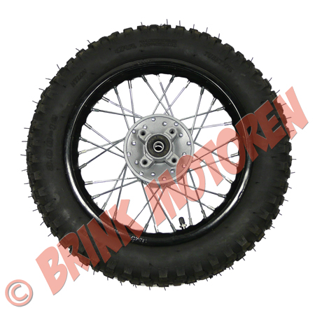breed weduwnaar stel voor Dirtbike Pitbike achterwiel met band 12 inch zwart | BRINKMOTOREN.NL