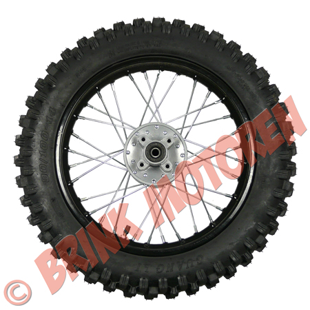 Savant Scheiding Intact Dirtbike Pitbike achterwiel met band zwart 16 inch type1 | BRINKMOTOREN.NL