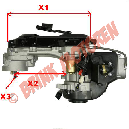 Chinese scooter motorblok GY6 50cc 139QMB 10 inch | BRINKMOTOREN.NL