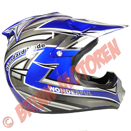 Crosshelm maat XL blauw/grijs | BRINKMOTOREN.NL